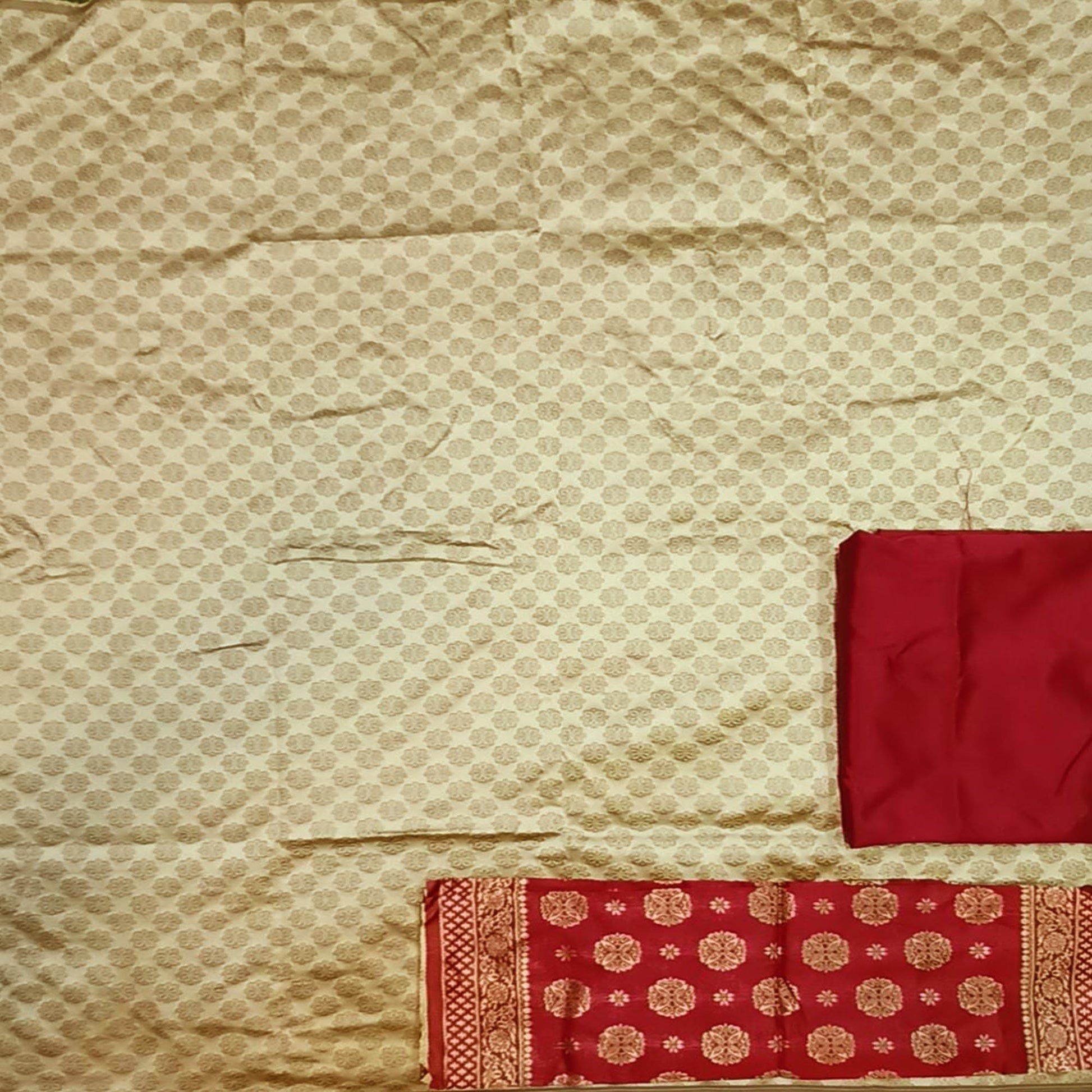 Chiku Festive Wear Woven Banarasi Silk Dress Material