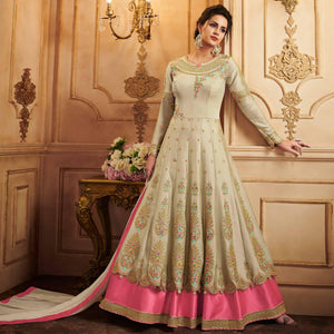 Chiku Partywear Embroidered Georgette Anarkali Suit