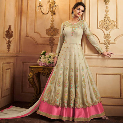 Chiku Partywear Embroidered Georgette Anarkali Suit