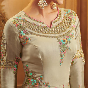 Chiku Partywear Embroidered Georgette Anarkali Suit