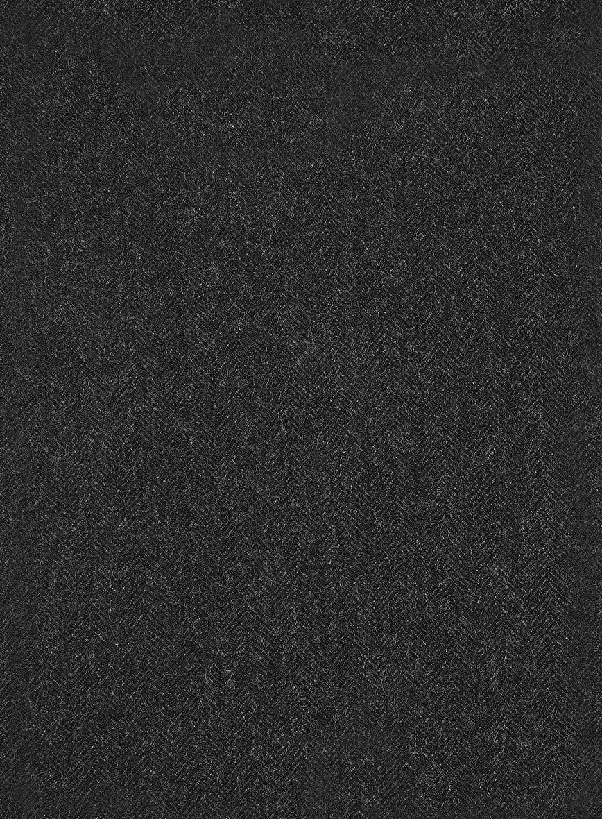 Charcoal Herringbone Tweed Waist Coat