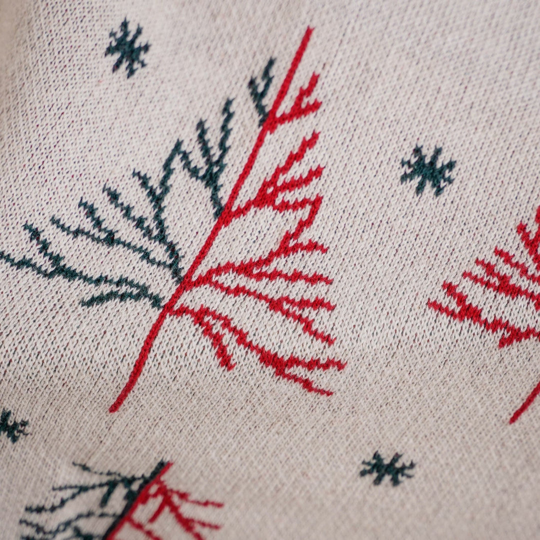 Trees And Snowflakes Throw Blanket