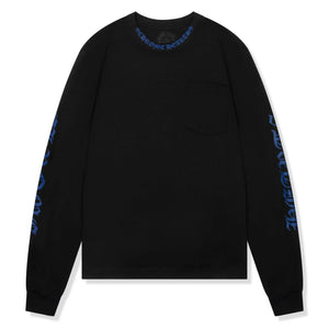 Chrome Hearts 1988 Neck Logo L/S Black Blue T Shirt