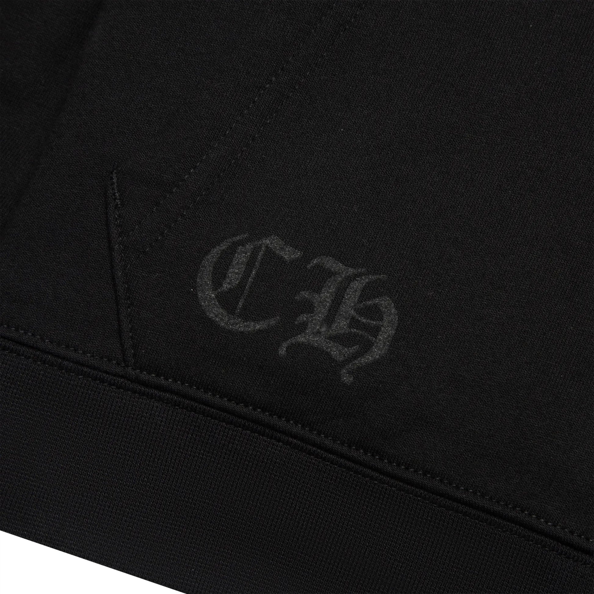 Chrome Hearts 1988 Script Logo Zip-Up Black Blue Hoodie