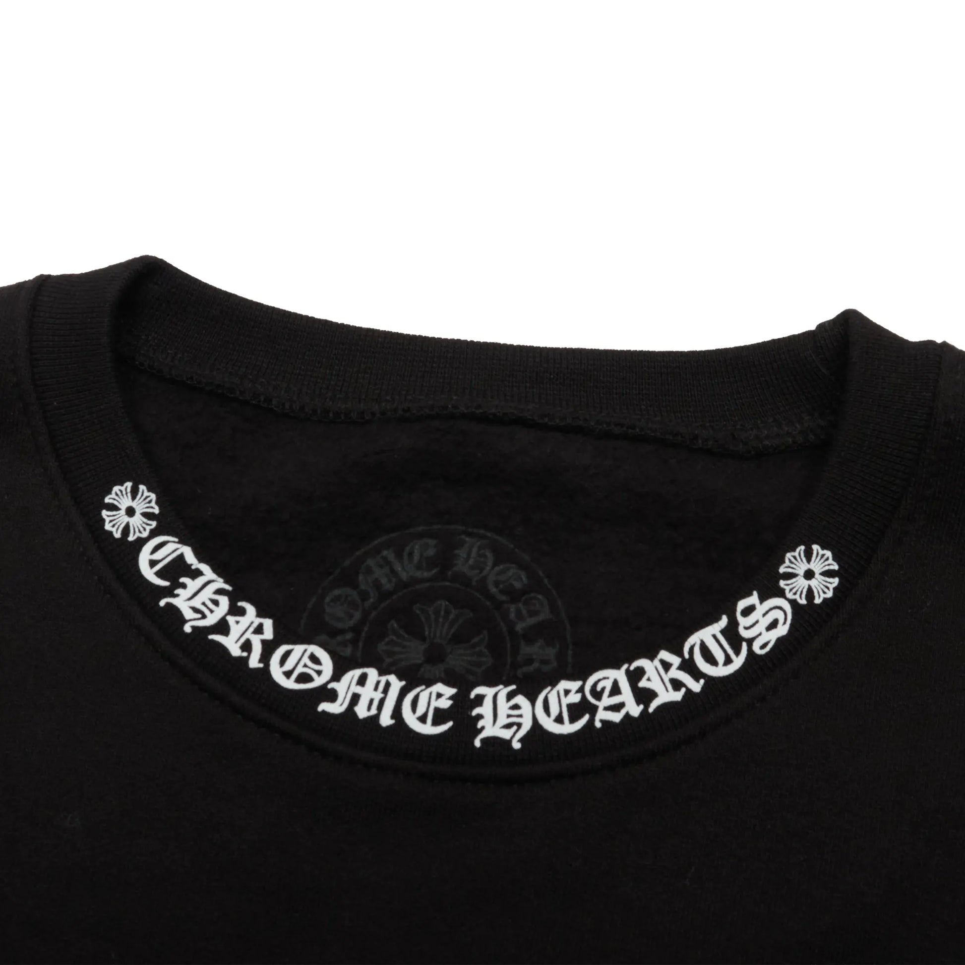 Chrome Hearts 1998 Neck Logo Black White Sweatshirt