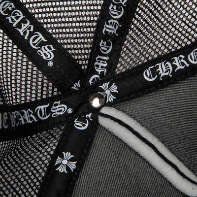 Chrome Hearts CH Hollywood Usa Black Trucker Cap