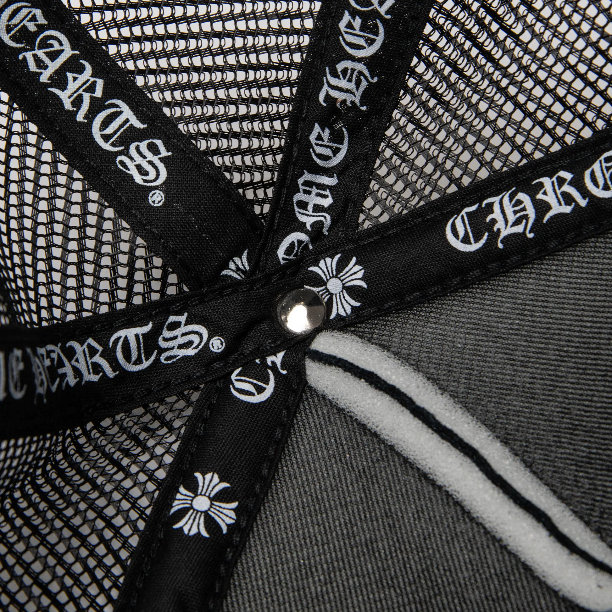 Chrome Hearts CH Hollywood Usa Black Trucker Cap
