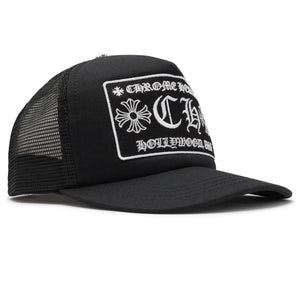 Chrome Hearts CH Hollywood Usa Black Trucker Cap
