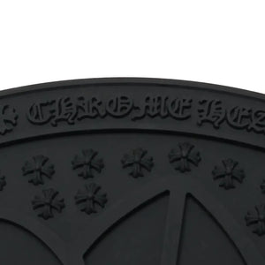 Chrome Hearts Cross Logo Round Black Rubber Mat