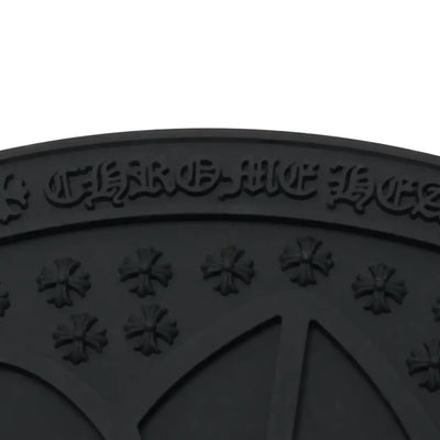 Chrome Hearts Cross Logo Round Black Rubber Mat