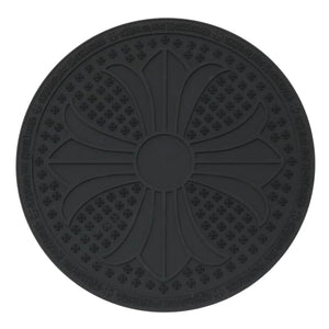 Chrome Hearts Cross Logo Round Black Rubber Mat