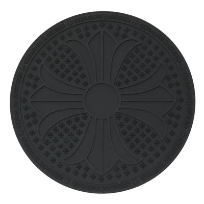 Chrome Hearts Cross Logo Round Black Rubber Mat