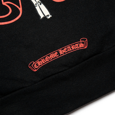 Chrome Hearts Deadly Doll Online Exclusive Black Red Hoodie