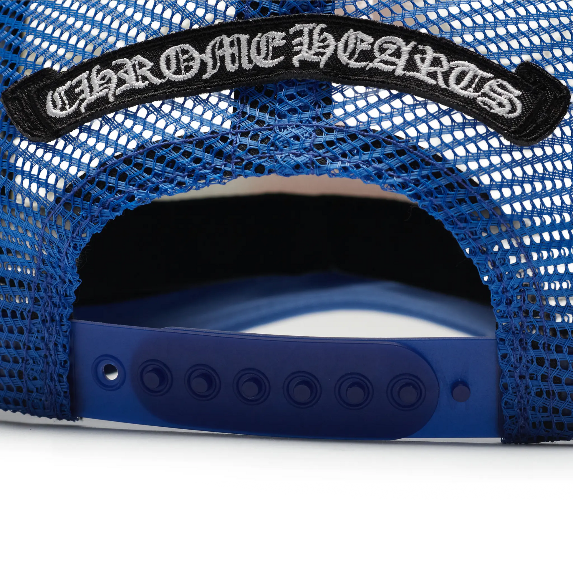 Chrome Hearts Eyechart Blue White Red Trucker Cap