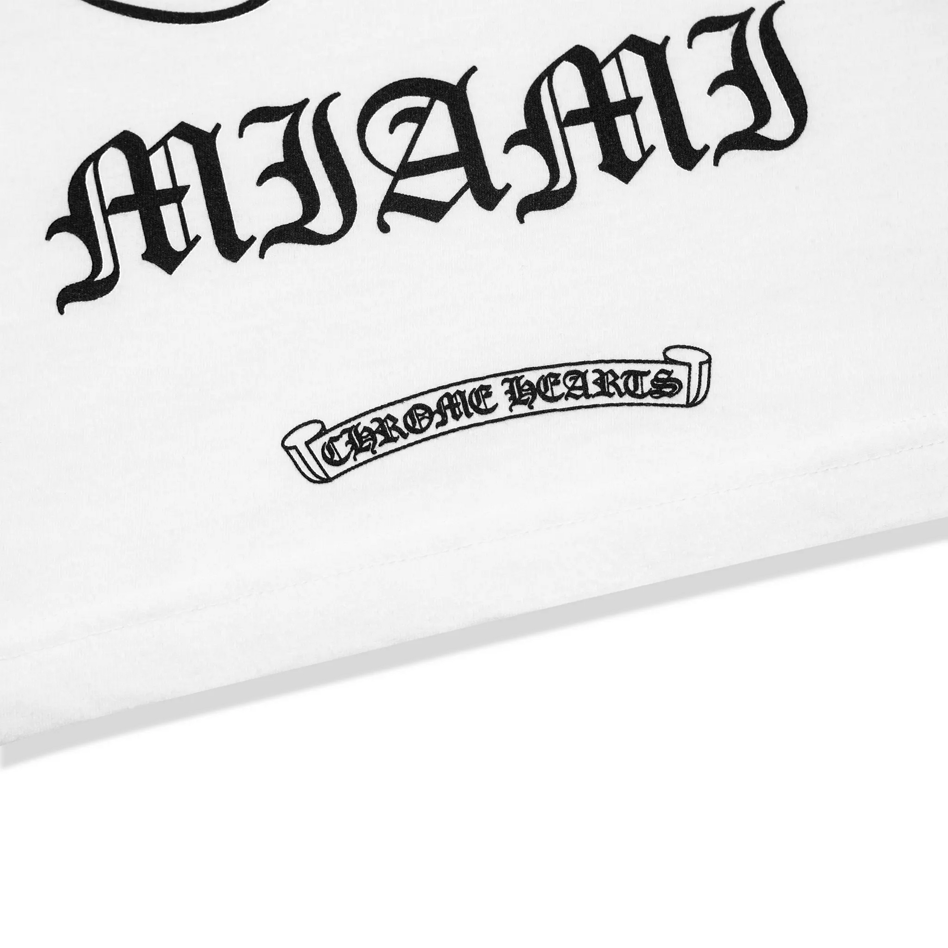 Chrome Hearts Horse Shoe Pocket Miami Exclusive White T-Shirt