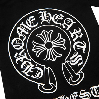 Chrome Hearts Manchester Exclusive Horse Shoe Pocket Logo Black T Shirt