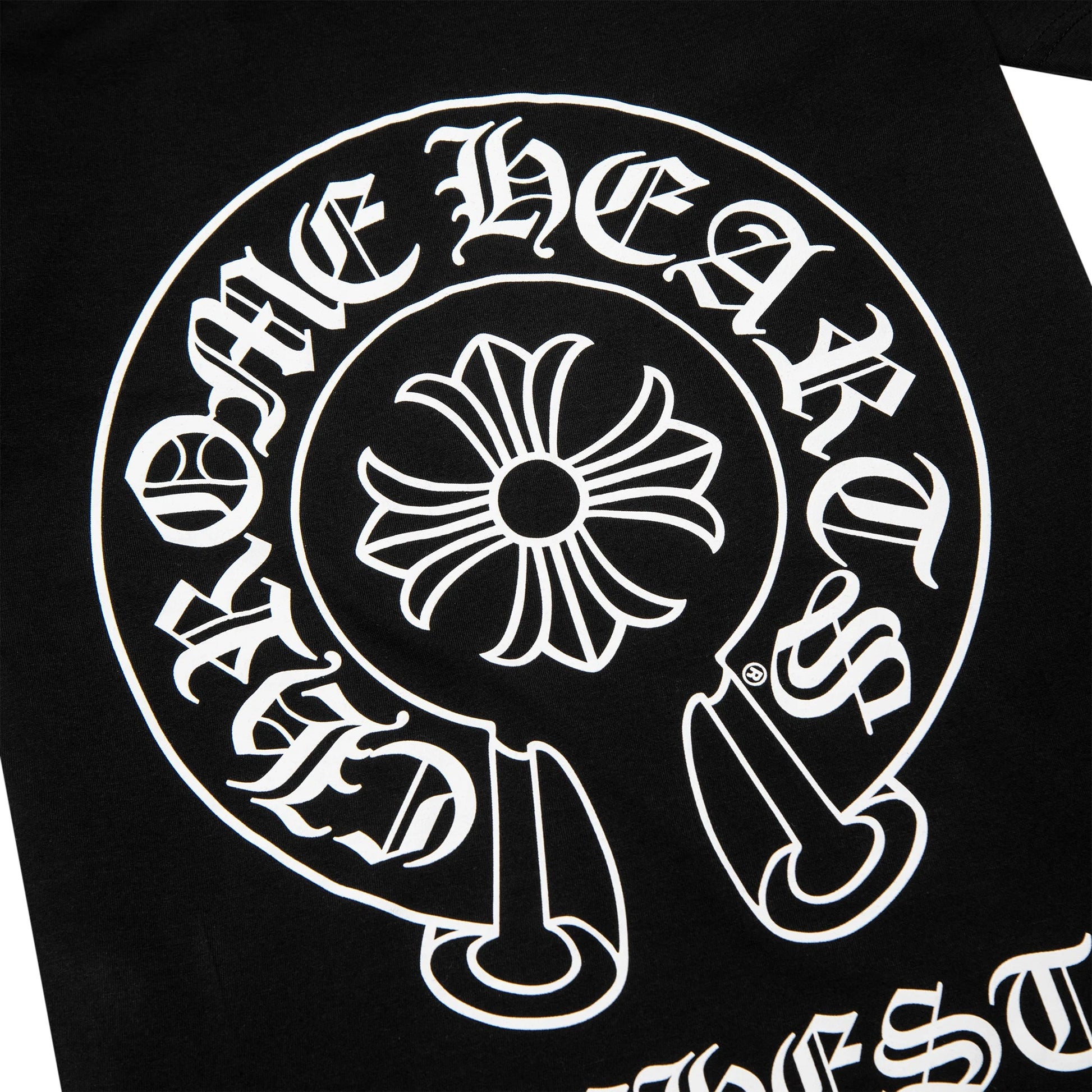 Chrome Hearts Manchester Exclusive Horse Shoe Pocket Logo Black T Shirt