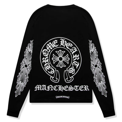 Chrome Hearts Manchester Exclusive Horse Shoe Pocket Logo L/S Black T Shirt