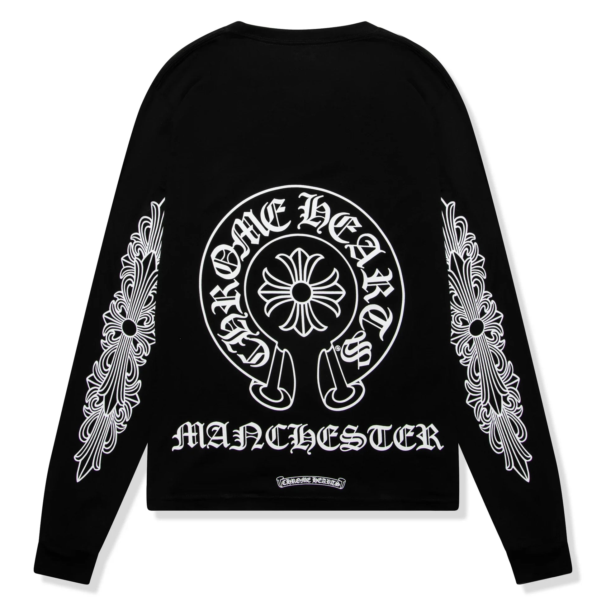 Chrome Hearts Manchester Exclusive Horse Shoe Pocket Logo L/S Black T Shirt