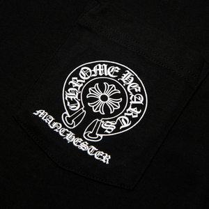 Chrome Hearts Manchester Exclusive Horse Shoe Pocket Logo L/S Black T Shirt