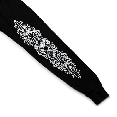 Chrome Hearts Manchester Exclusive Horse Shoe Pocket Logo L/S Black T Shirt