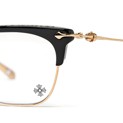 Chrome Hearts  Sluntradiction Black Gold Pleated Sunglasses