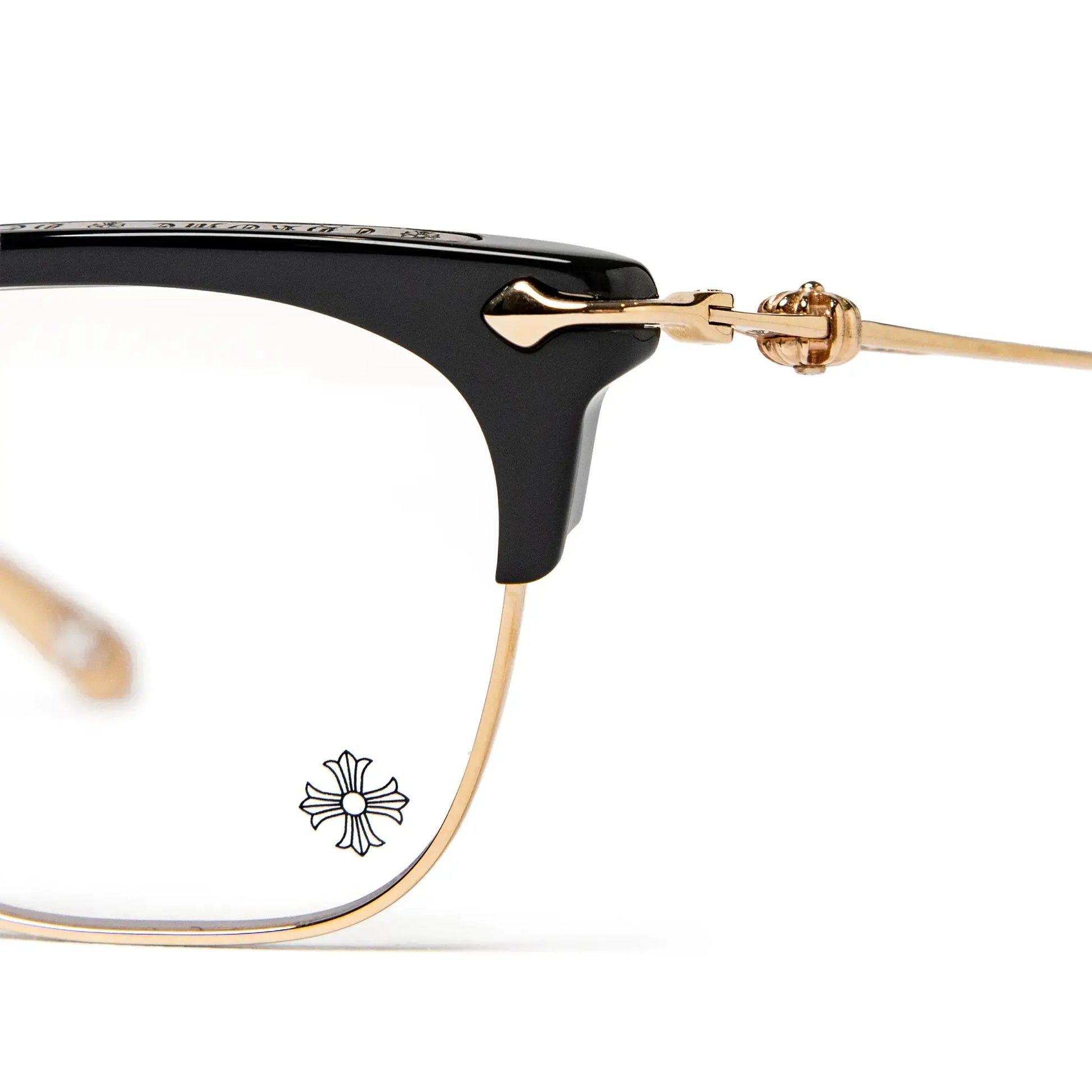 Chrome Hearts  Sluntradiction Black Gold Pleated Sunglasses