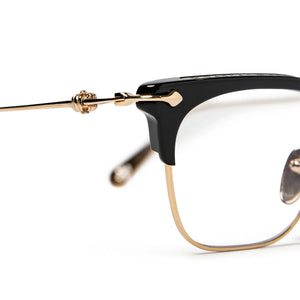 Chrome Hearts  Sluntradiction Black Gold Pleated Sunglasses