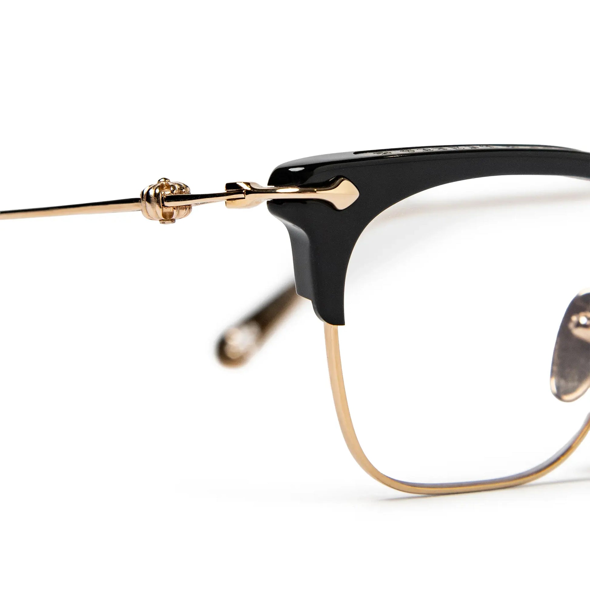 Chrome Hearts  Sluntradiction Black Gold Pleated Sunglasses