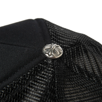 Chrome Hearts CH Hollywood Usa Black Trucker Cap