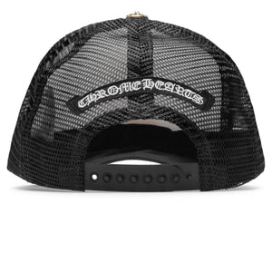 Chrome Hearts Eyechart Black White Red Trucker Cap