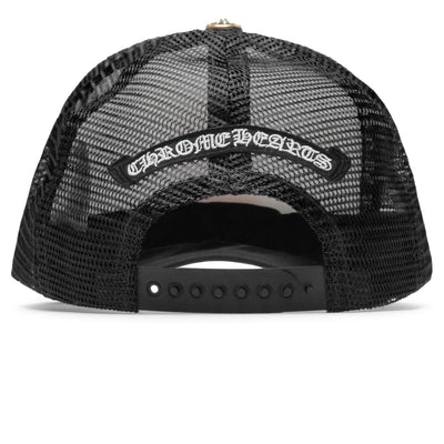 Chrome Hearts Eyechart Black White Red Trucker Cap