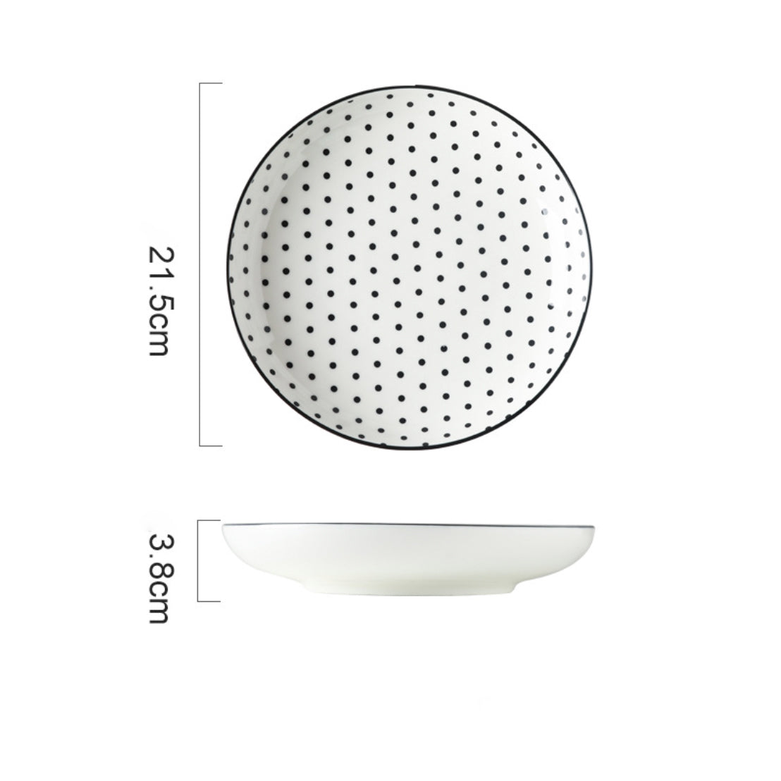 Black and White Deep Plate