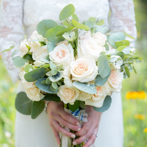 Classic Creamy and Blush Mountain Wedding