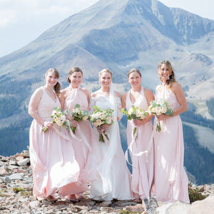 Classic Creamy and Blush Mountain Wedding
