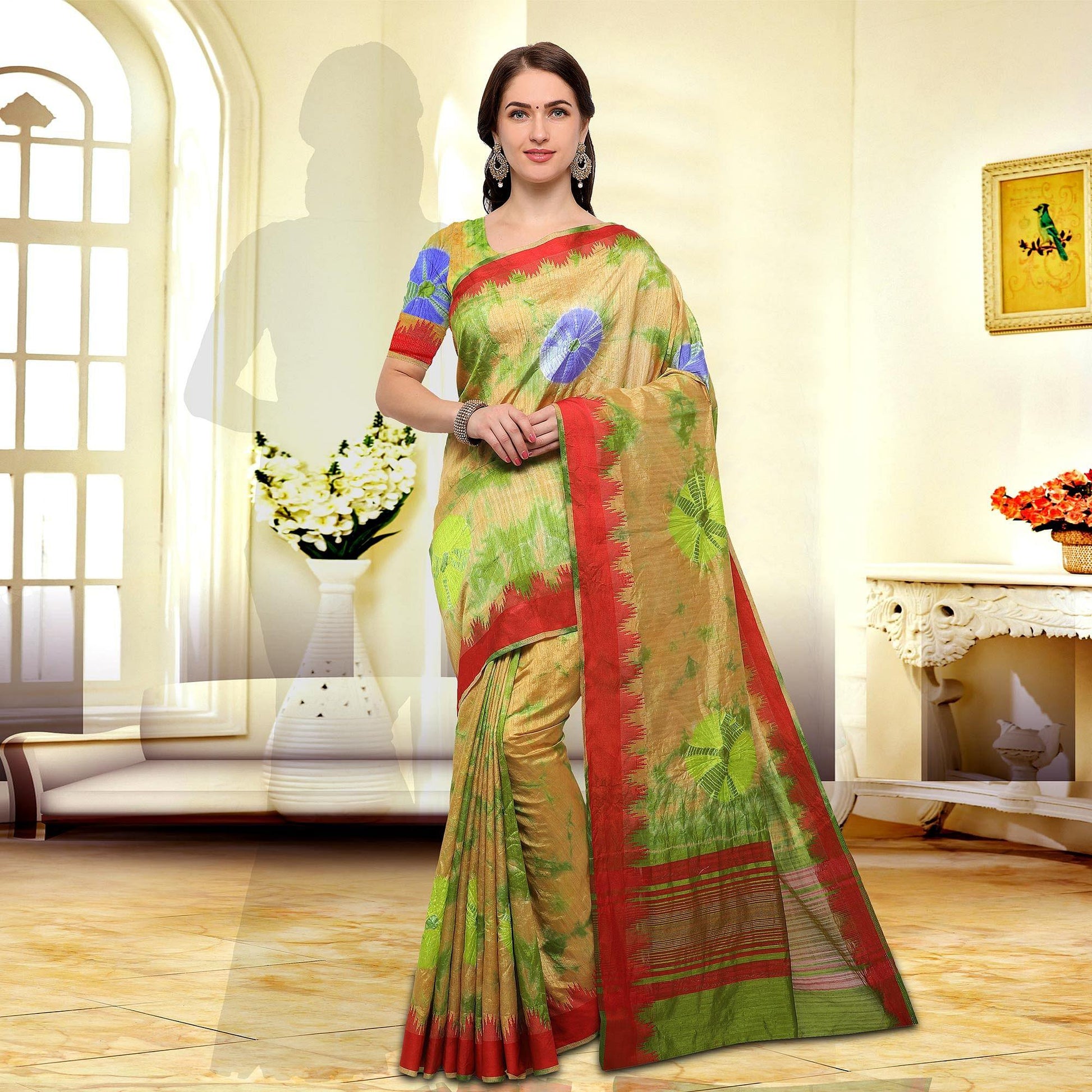 Classy Yellow Colored Festive Wear Art Silk Saree