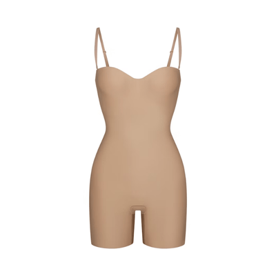 Skims Body Core Sculpt Underwire Mid  Thigh Bodysuit Clay