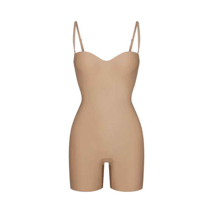 Skims Body Core Sculpt Underwire Mid  Thigh Bodysuit Clay
