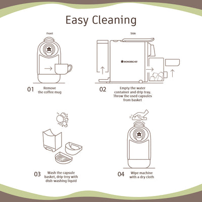 Wonderchef Renewed Regalia Capsule Coffee Machine with Frother