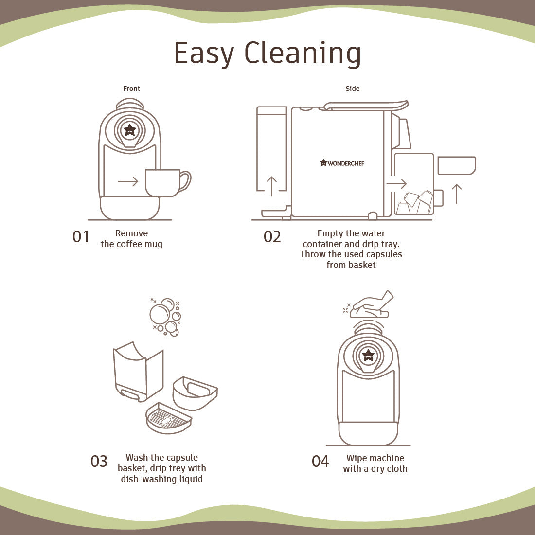 Wonderchef Renewed Regalia Capsule Coffee Machine with Frother