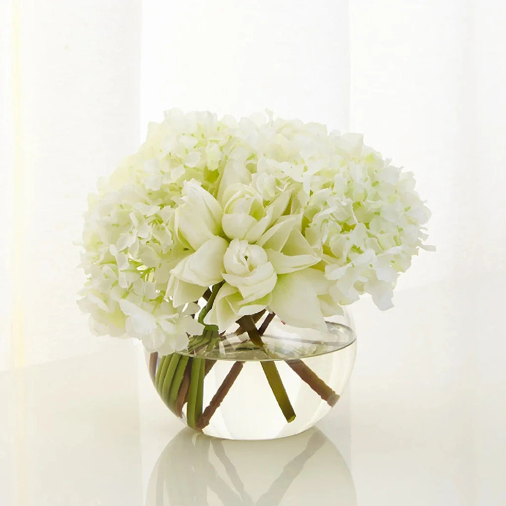 Thick Glass Bubble Ball Flower Vase