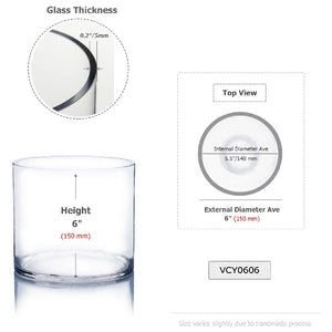 Clear Glass Cylinder Flower Vase