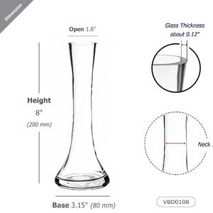 Clear Glass Round Bud Vase