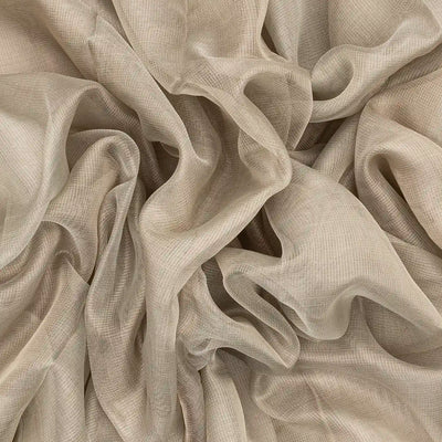 Grey Blended Tussar Tissue Saree With Border-Grey