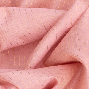 Dusty Pink Handloom Chirala Silk Cotton Saree With Checks-Dusty Pink