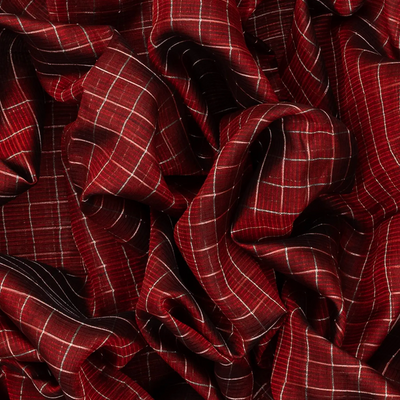 Maroon Handloom Chirala Saree  With Embroidery-Maroon