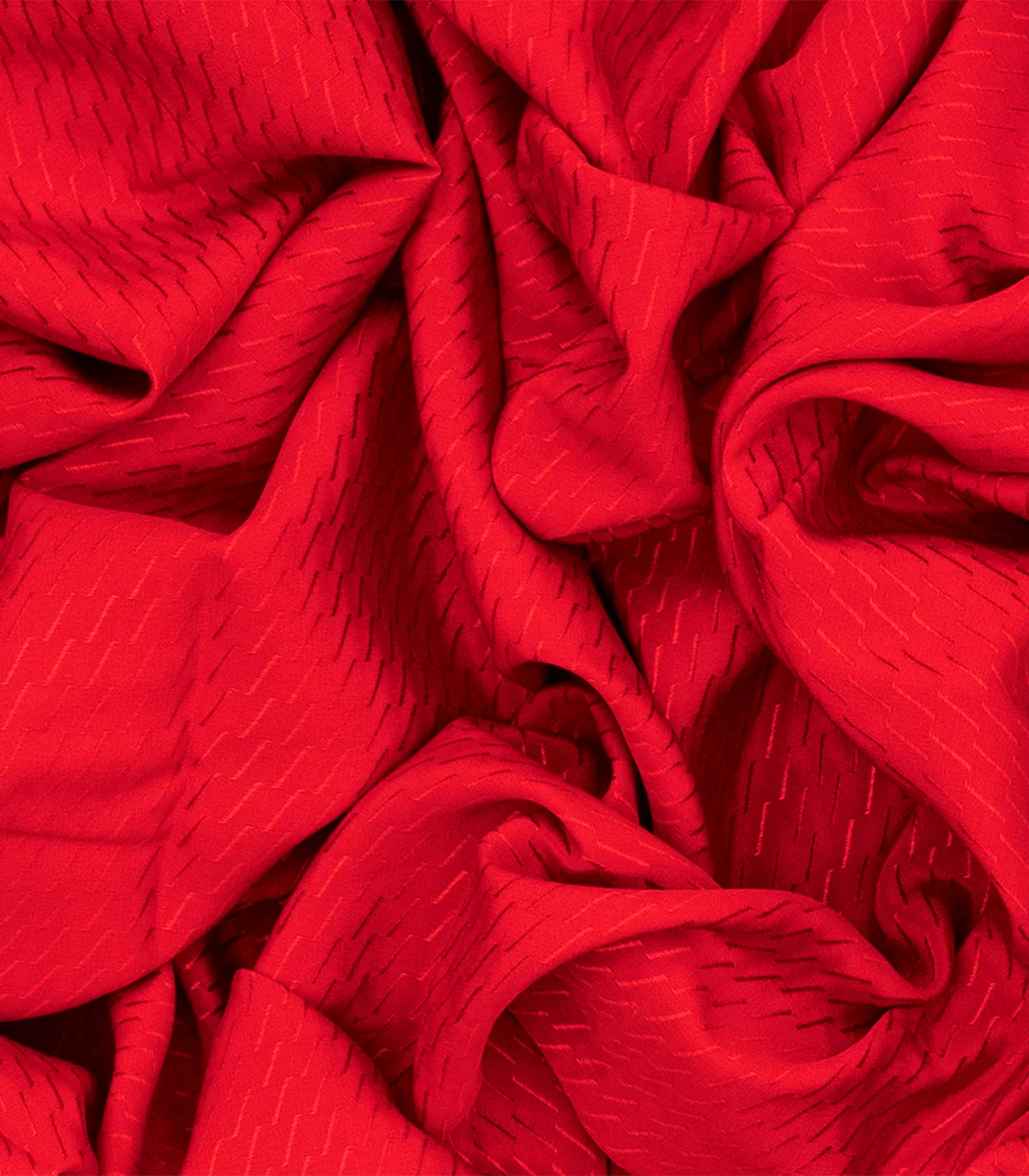 Red Mysore Crepe Silk Saree With Broken Stripes-Red