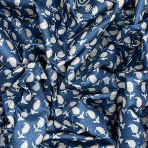 Steel Blue Handloom Tussar Silk Saree With Printed Floral Motifs-Steel Blue