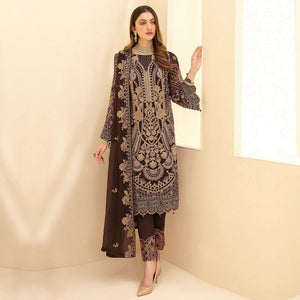 Coffee Party Wear Embroidered Georgette Pakistani Suit