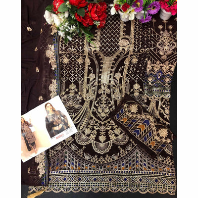 Coffee Party Wear Embroidered Georgette Pakistani Suit